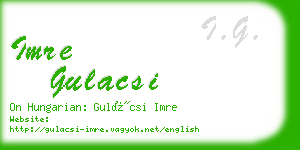 imre gulacsi business card